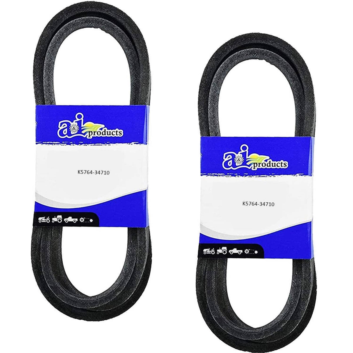 Bethesda Industrial 2PK Heavy Duty Deck Belt for Kubota K5764-34710 B1700 B2100 B2400 ZD18 B2410