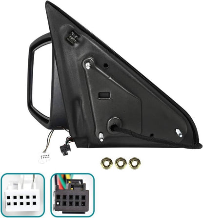 Bethesda Industrial Driver/Left Side Mirror Sliver Cover Power Folding Signal For 2013-2018 Ram 1500