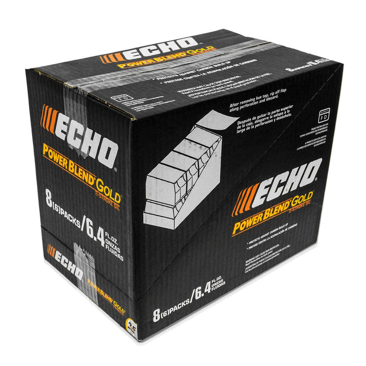 Bethesda Industrial (1) Case Echo Oil (48) 6.4 oz Bottles 2 Cycle Mix for 2.5 Gallon GOLD 6450025G