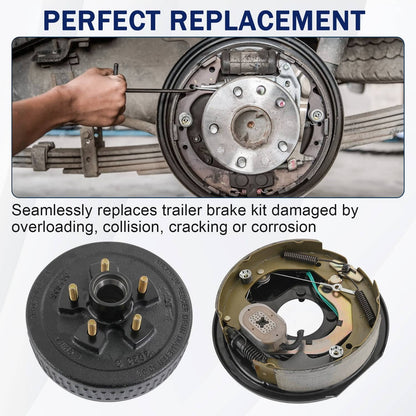 Bethesda Industrial NEW Electric Trailer Brake 10" x 2-1/4" & 5 on 4.5" Hub Drum Kit for 3500 lbs