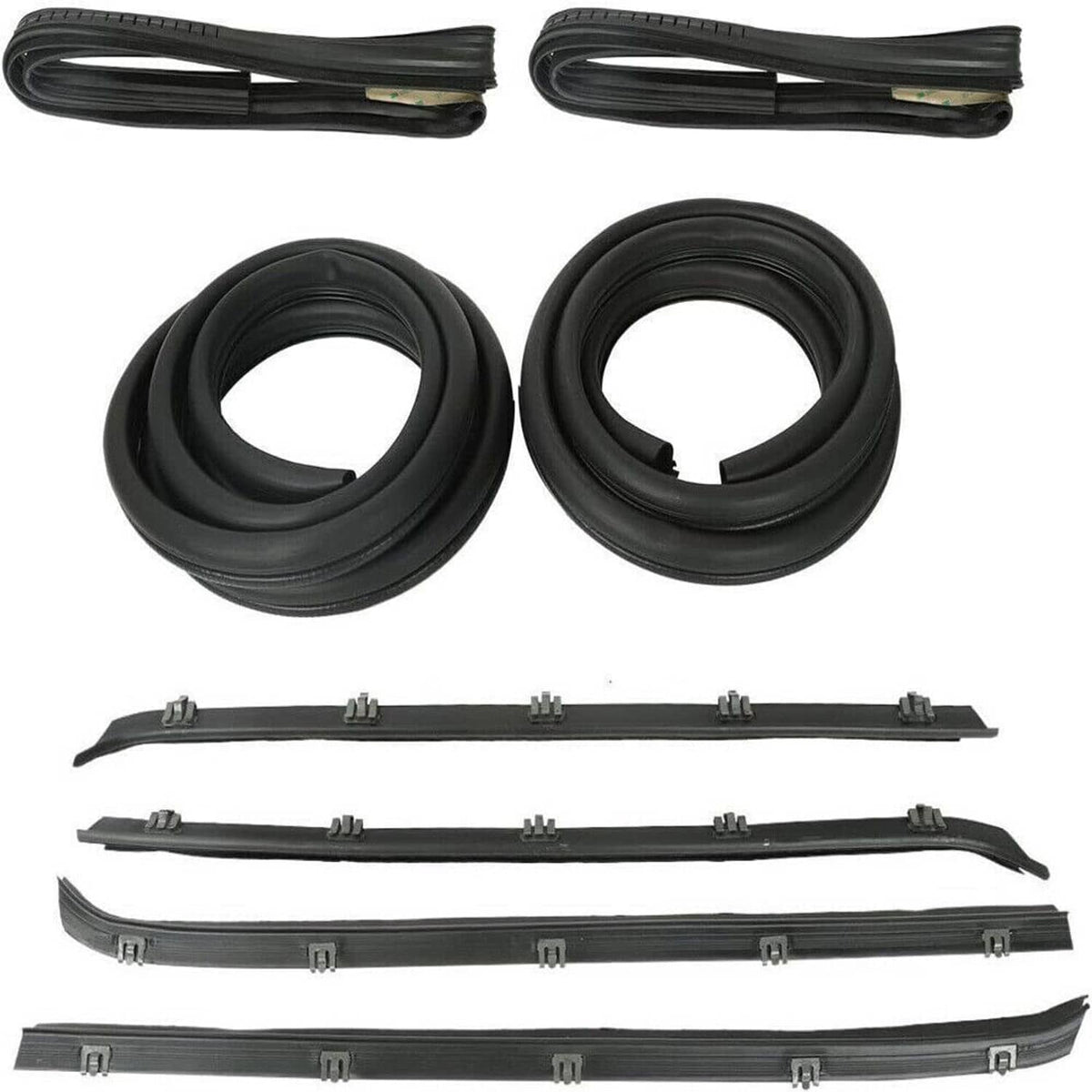 Bethesda Industrial Front Door Window Run Sweep Felts Weatherstrip Seals Kit for Chevy GMC Truck