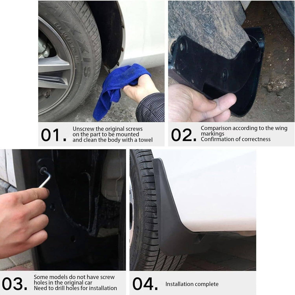 Bethesda Industrial 4Pcs Mud Flaps Mudguards Splash Guard Front & Rear for Subaru Outback 2021-2024