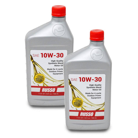 Bethesda Industrial 2PK Russo SAE 10W-30 Synthetic Blend 4-Cycle Motor Oil 32 oz./1 Quart