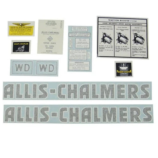Bethesda Industrial Decal Set WD Black Letters Vinyl fits Allis Chalmers WD
