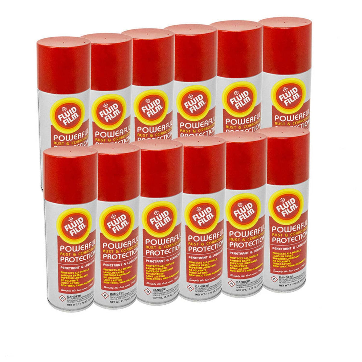 Bethesda Industrial 12PK Fluid Film 11.75oz Rust & Corrosion Protection Prevention Aerosol Lubricant