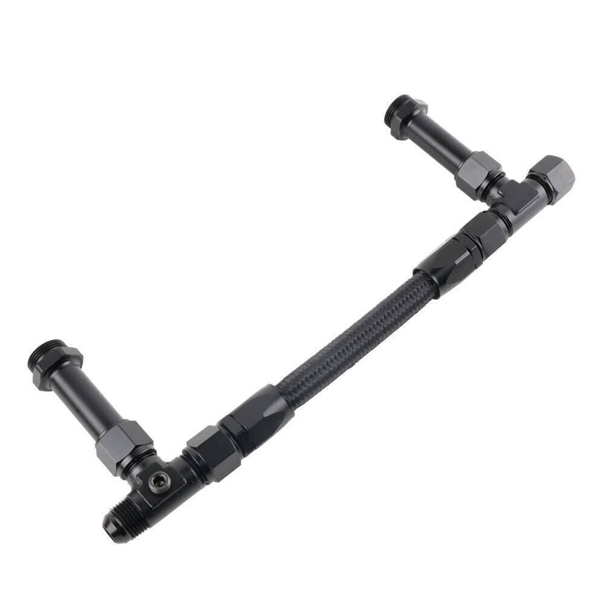 Bethesda Industrial For Holley 4150 Carburetor AN8 Dual Feed Carb Fuel Line Braided Fuel Line Kit