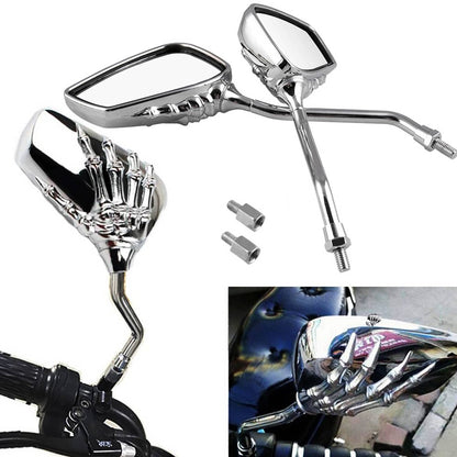 Bethesda Industrial Universal Bicycle Mirror Bike Rear View Side Mirrors 8mm 10mm Skull Hand Style