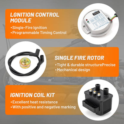 Bethesda Industrial US 53-660  Single Fire Programmable Ignition Kit For Big Twin Evo 53-644