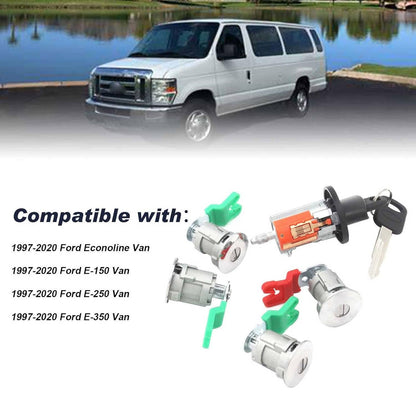 Bethesda Industrial For Ford Econoline Van E150 E250 E350 Ignition & Door Lock Cylinder KEYED ALIKE