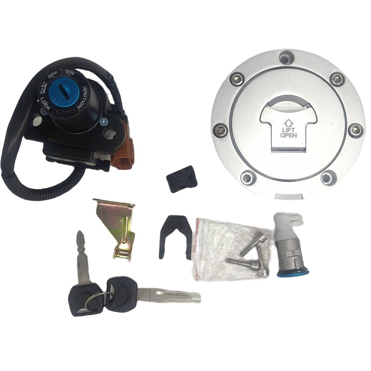 Bethesda Industrial Ignition Switch Fuel Gas Cap Seat Lock Key For Honda CBR1000RR CBR600RR