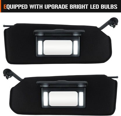 Bethesda Industrial New Updated Sun Visors Sun Shades W/Bright LED Light Set For 1997-04 Corvette C5