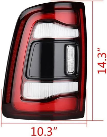 Bethesda Industrial 2x Black Bezel LED Tail Lights w/Blind Spot For 2019-2024 Dodge RAM 2500 3500