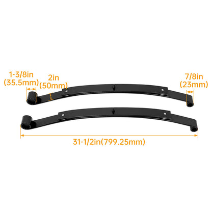 Bethesda Industrial Rear 2 Leaf Spring Kit W/Bushing & Sleeves For Golf Carts EZGO RXV 2008-UP