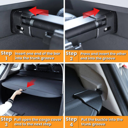 Bethesda Industrial Trunk Cargo Cover for Chevy Chevrolet Equinox GMC Terrain 18-25 Retractable Rear