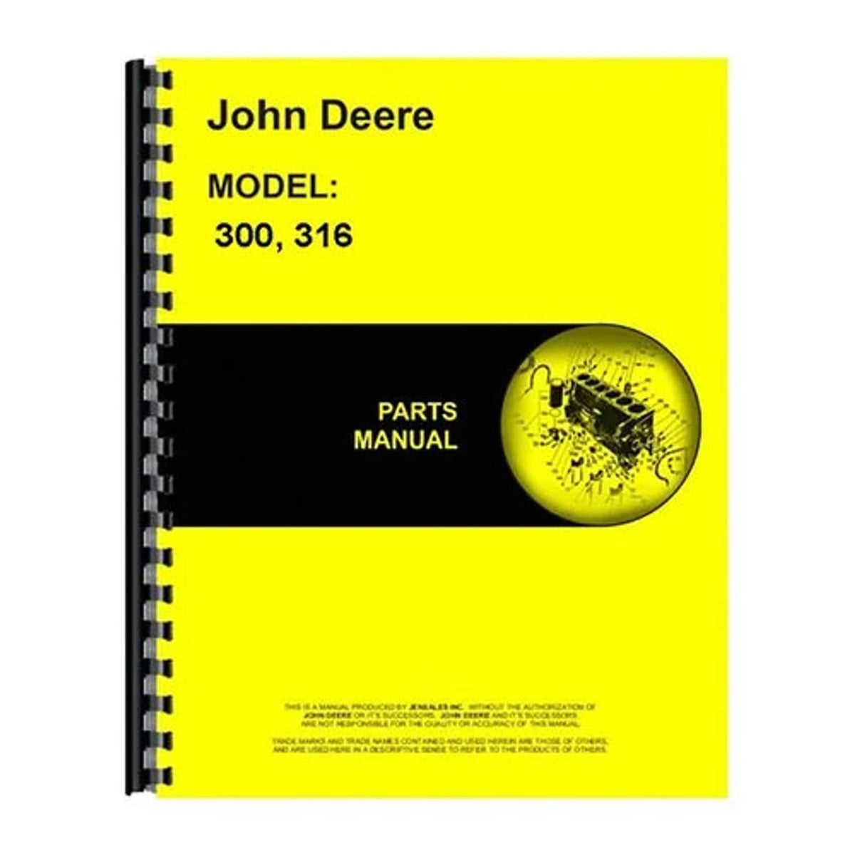 Bethesda Industrial Parts Manual fits John Deere 300 316 300