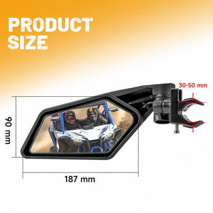 Bethesda Industrial UTV Side Racing Mirrors with LED Turn Signal Lights For Can Am Maverick X3 &Max
