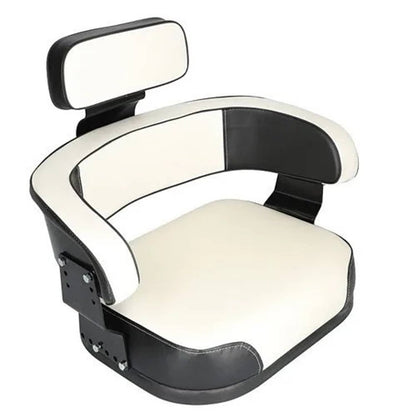 Bethesda Industrial Seat Assembly - Restoration Quality Vinyl Black/White