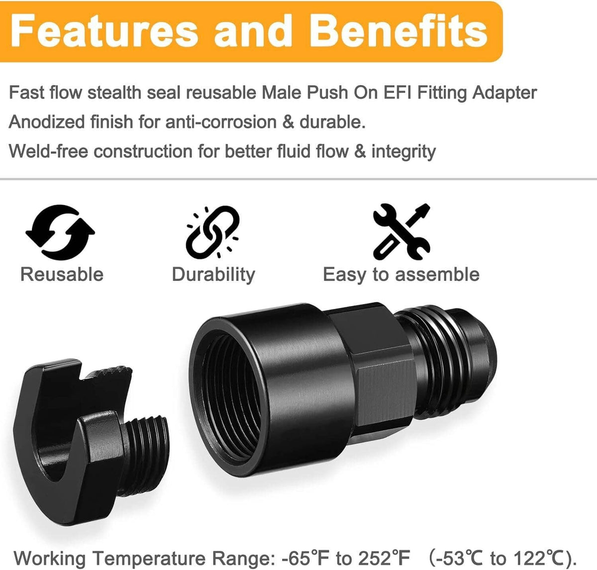Bethesda Industrial 20FT 6AN 3/8" E85 PTFE LS Swap EFI Fuel Line Fitting Nylon Braided Fuel Kit New