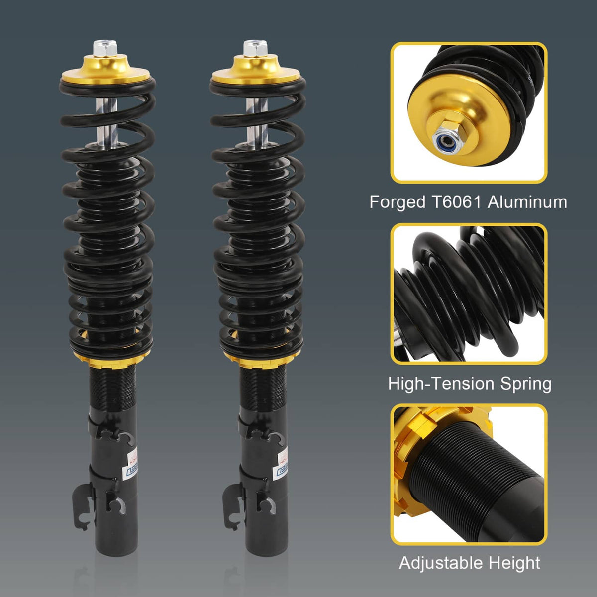 Bethesda Industrial COILOVER Suspension KIT Set FOR VW GOLF/ GTI/ JETTA MK4 1999-2005 Shock Struts