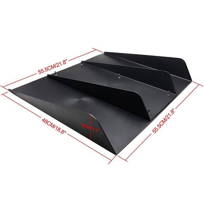 Bethesda Industrial Rear Bumper Diffuser Shark ABS 4-Fin Spoiler Lip Splitter For Mazda Miata Black