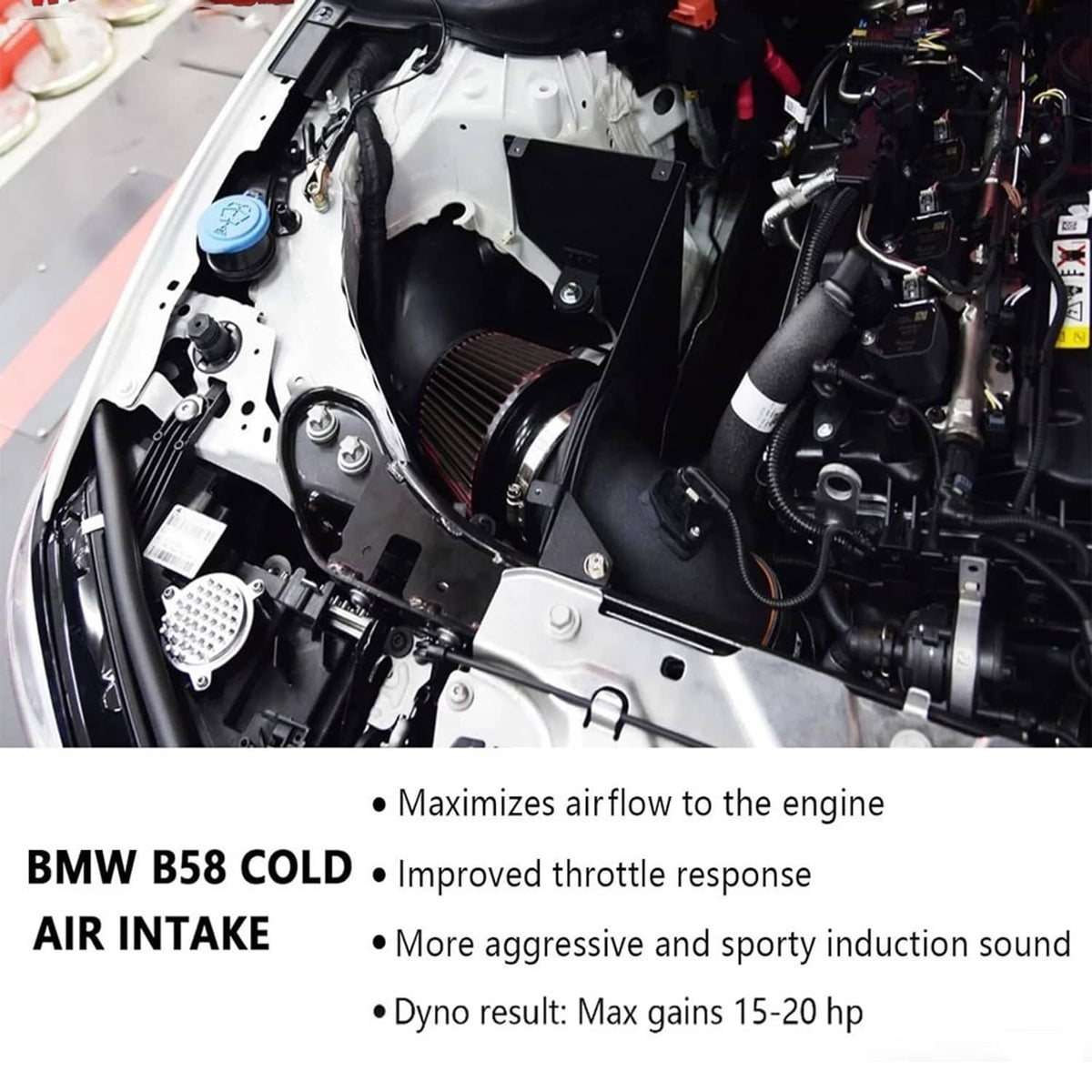 Bethesda Industrial 4" Cold Air Intake System Kit w/Black Filter For 2019+ BMW M340i G20 G21 B58 3.0