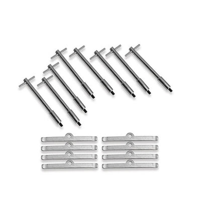 Bethesda Industrial Chrome T-Bar, 4-1/4" Tall Valve Cover Bolts, Hold Down Kit for Chevy SBC 283-350