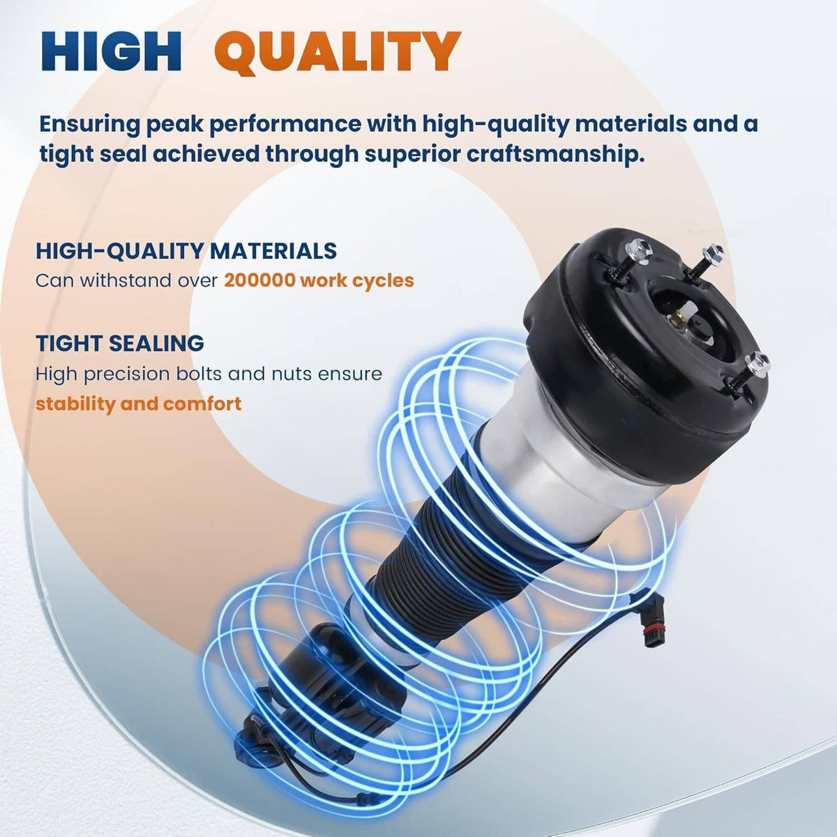 Bethesda Industrial 2x Front Air Suspension Struts For 4Matic Mercedes W221 S500 S550 CL500 CL550