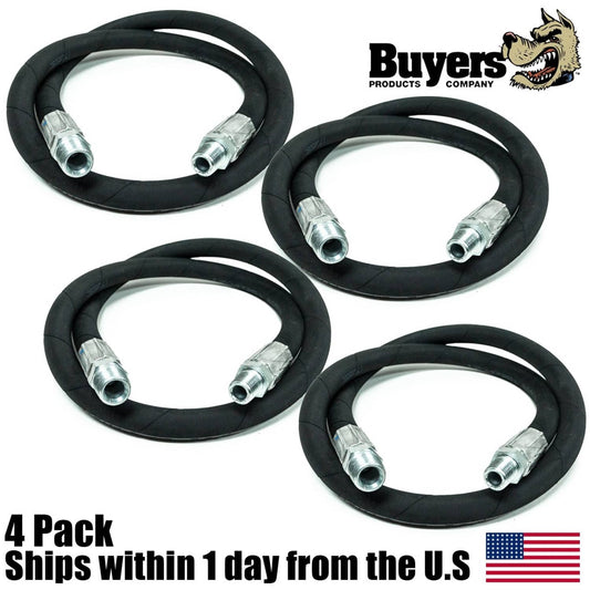 Bethesda Industrial 4PK Snow Plow V Plow Hydraulic Hose for BOSS HYD07042 3/8 X 40" 1/4"MP X 3/8"MP