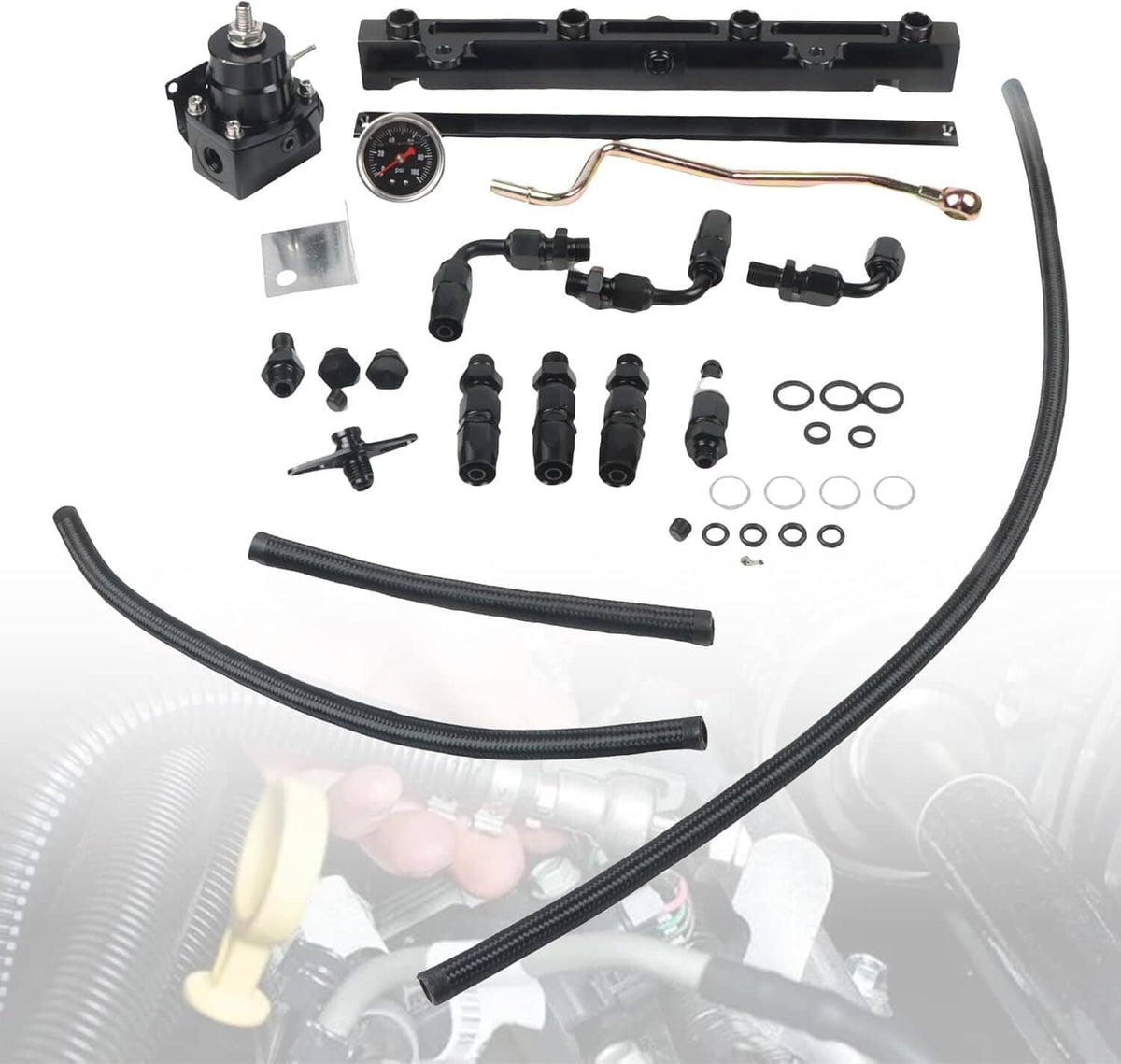 Bethesda Industrial K20 K24 Tucked Fuel Line System Kit for K-Series K-Swaps DC2 EG EK Civic Integra