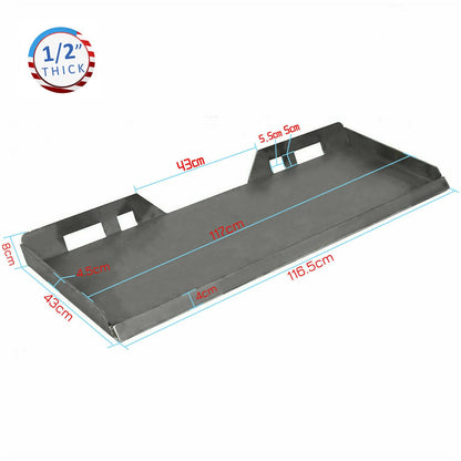 Bethesda Industrial Conversion Adapter Latch Box & 1/2" Mount Plate for Skid Steer Quick Tach Attach