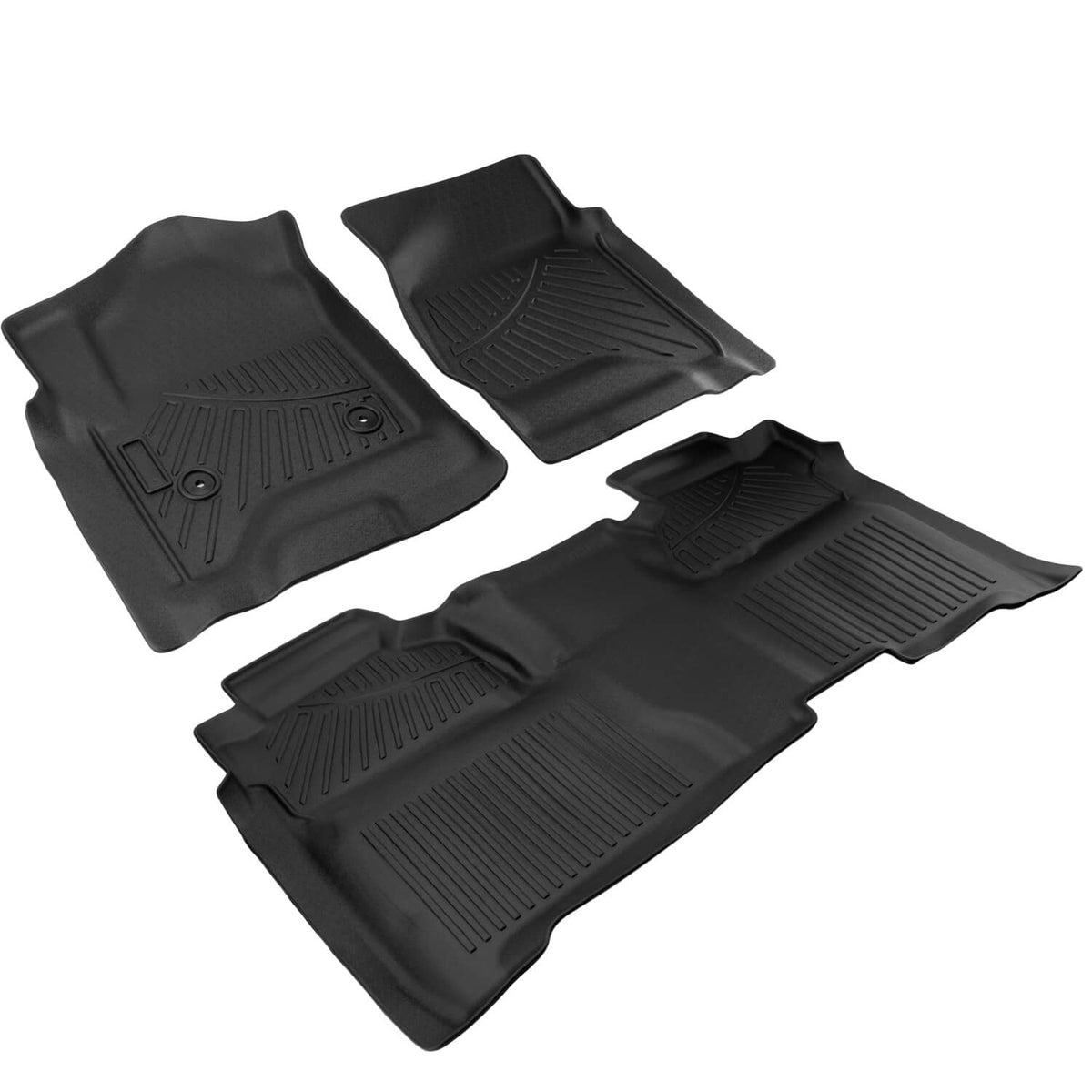 Bethesda Industrial For 2015-19 Silverado/Sierra 2500/3500 Crew Cab 1st & 2nd Row Floor Mats Set