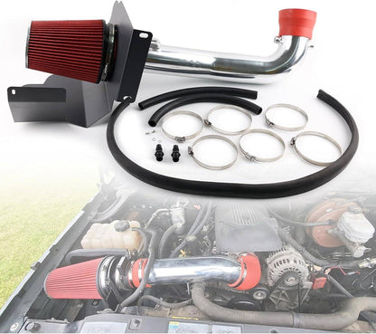 Bethesda Industrial 4"Cold Air Intake System Kit + Heat Shield For 99-06 GMC Chevy V8 4.8L/5.3L/6.0L