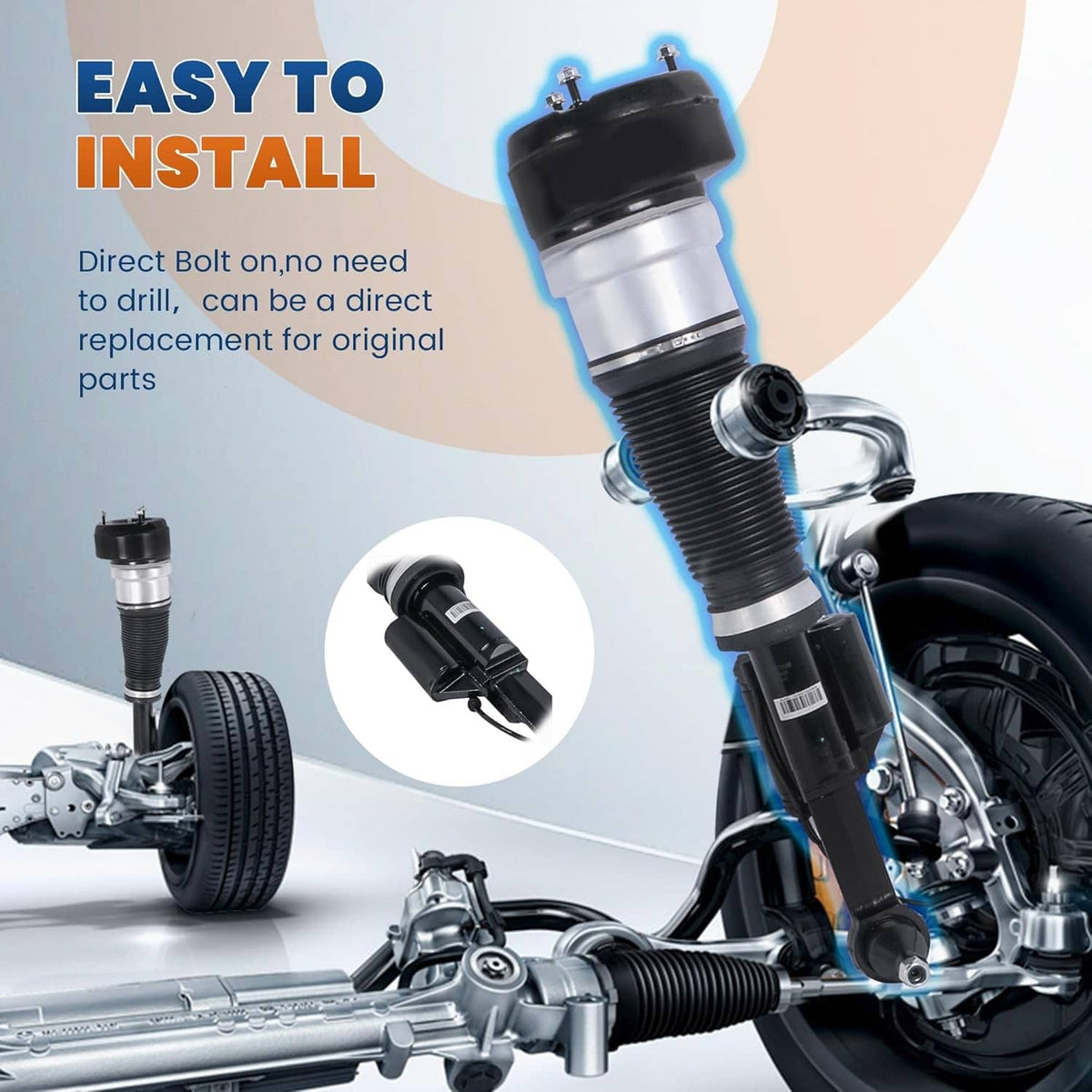 Bethesda Industrial 2x Front Air Suspension Struts For 4Matic Mercedes W221 S500 S550 CL500 CL550