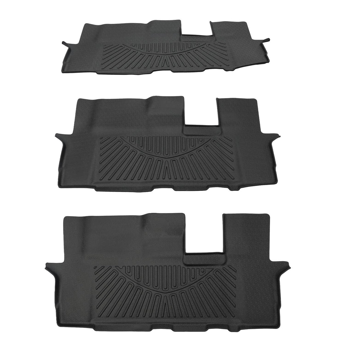 Bethesda Industrial Front & 2nd & 3rd Row TPE Floor Mats Liners Set For 2009-2015 Honda Pilot 4-Door