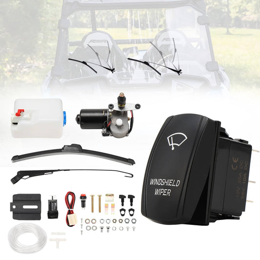 Bethesda Industrial 12V Electric Windshield Wiper Motor UTV Kit For Polaris Ranger RZR Honda Pioneer