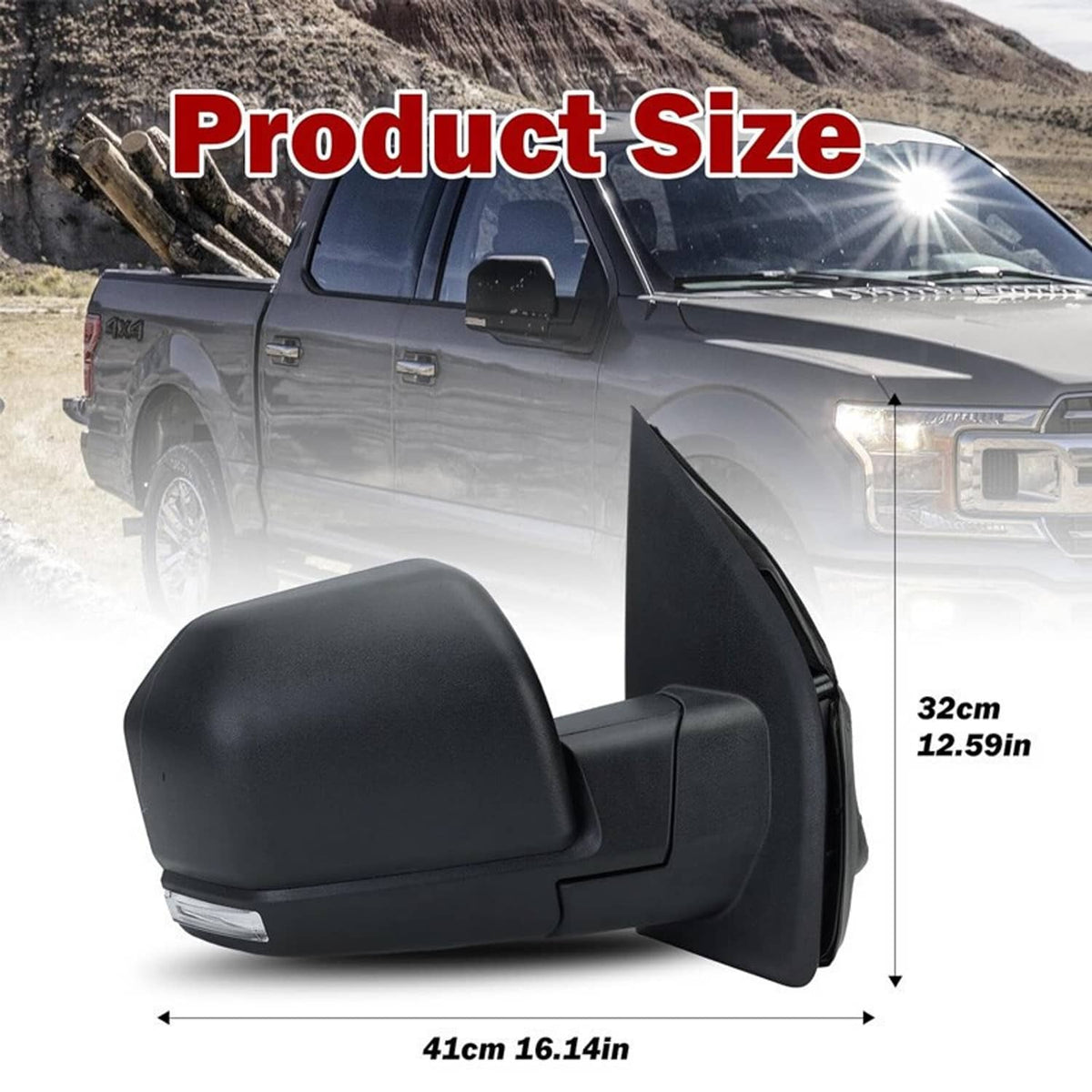 Bethesda Industrial FL3Z17682CB For 2015-20 Ford F-150 Passenger Right Side Door Mirror Power + Lamp