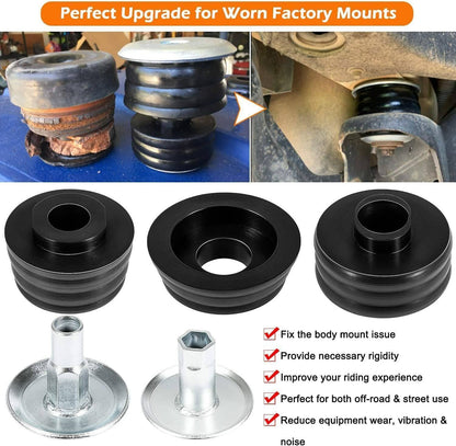 Bethesda Industrial KF04060BK Body Cab Mount Bushing Kit For Ford F250 F350 Super Duty 2/4WD 2008-16