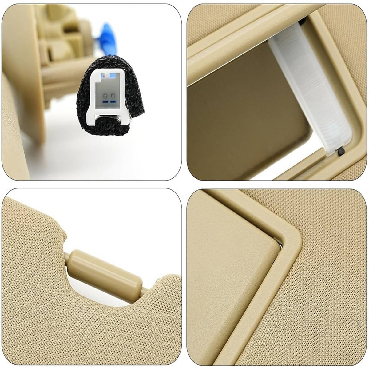 Bethesda Industrial Left Driver Side Sun Visor Beige w/Mirror & Light For 2017-2022 Honda CR-V CRV
