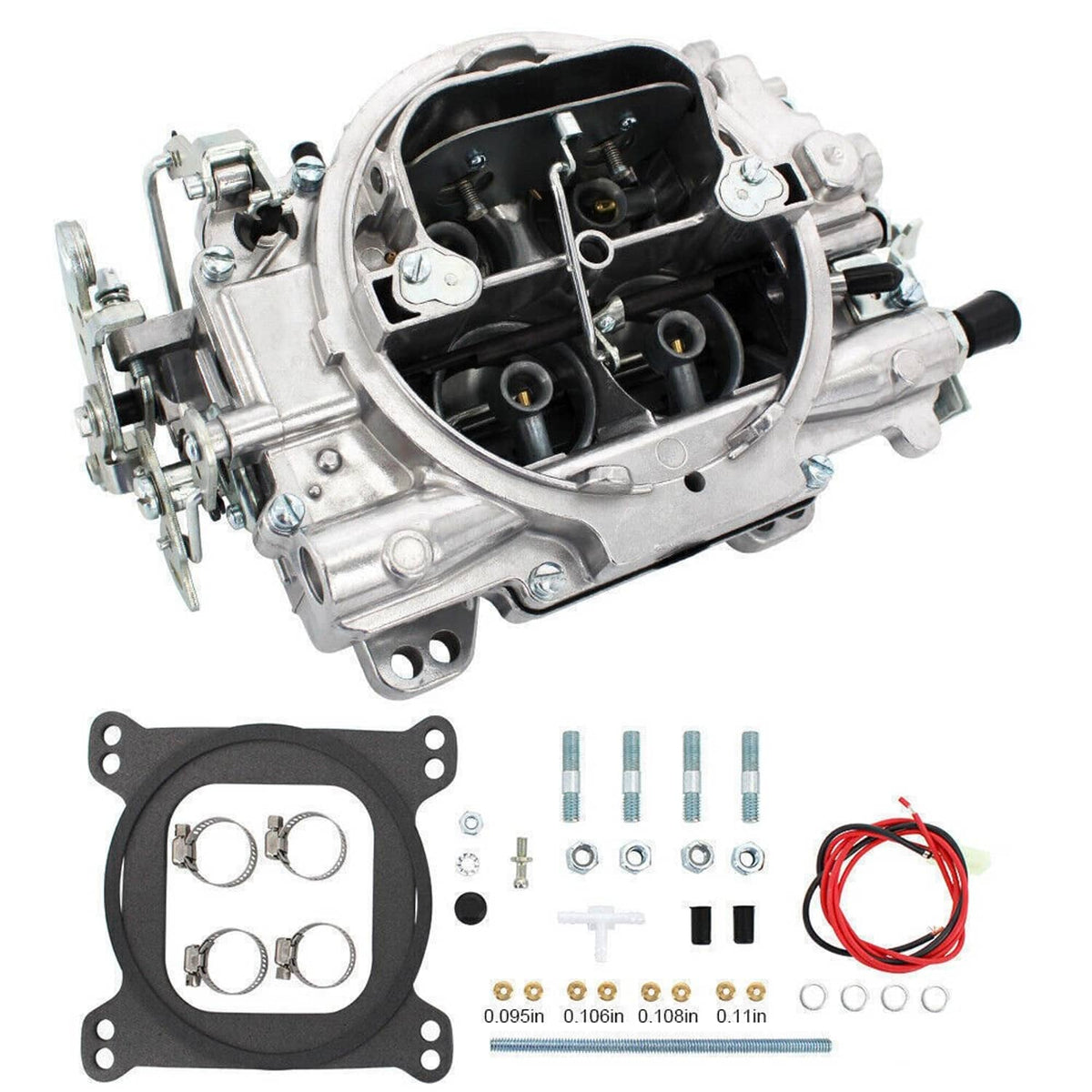 Bethesda Industrial Silver 4 Barrel Carburetor w/Manual Electric Choke For Edelbrock 1405 Performer