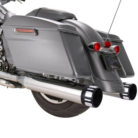 Bethesda Industrial for Harley Touring Baggers Dresser 1995-2016 DNA 4inch Exhaust Pipes Mufflers