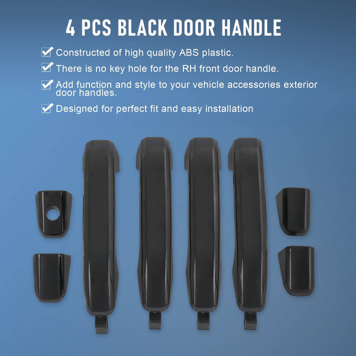 Bethesda Industrial 4 PCS Exterior Door Handle Front Rear For Chevy Silverado GMC Sierra 2014-2018