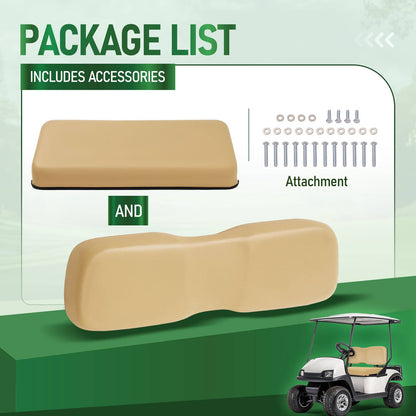 Bethesda Industrial Front Seat Assembly Bottom&Back Cushion For Club Car DS 2000.5-UP Tan Golf Cart