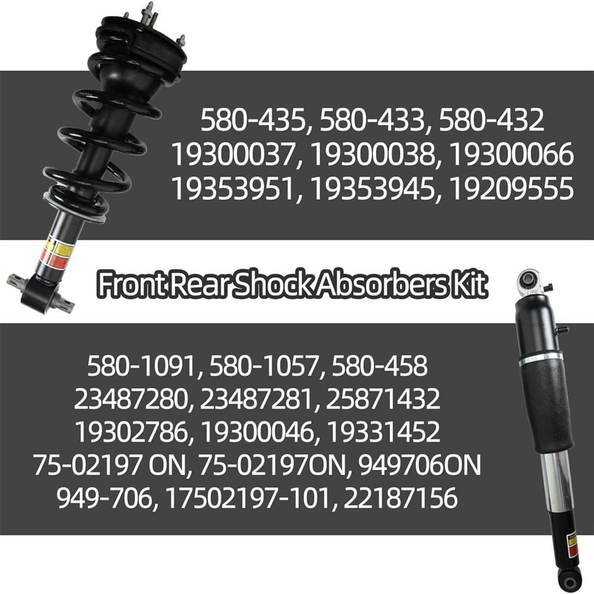 Bethesda Industrial New 4x Front Rear Shock Struts w/Magneride For 2007-2014 Cadillac Chevrolet GMC