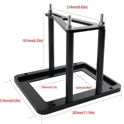 Bethesda Industrial Aluminum Billet Battery Tray Hold Down Trunk Relocation Box Racing Mount Black