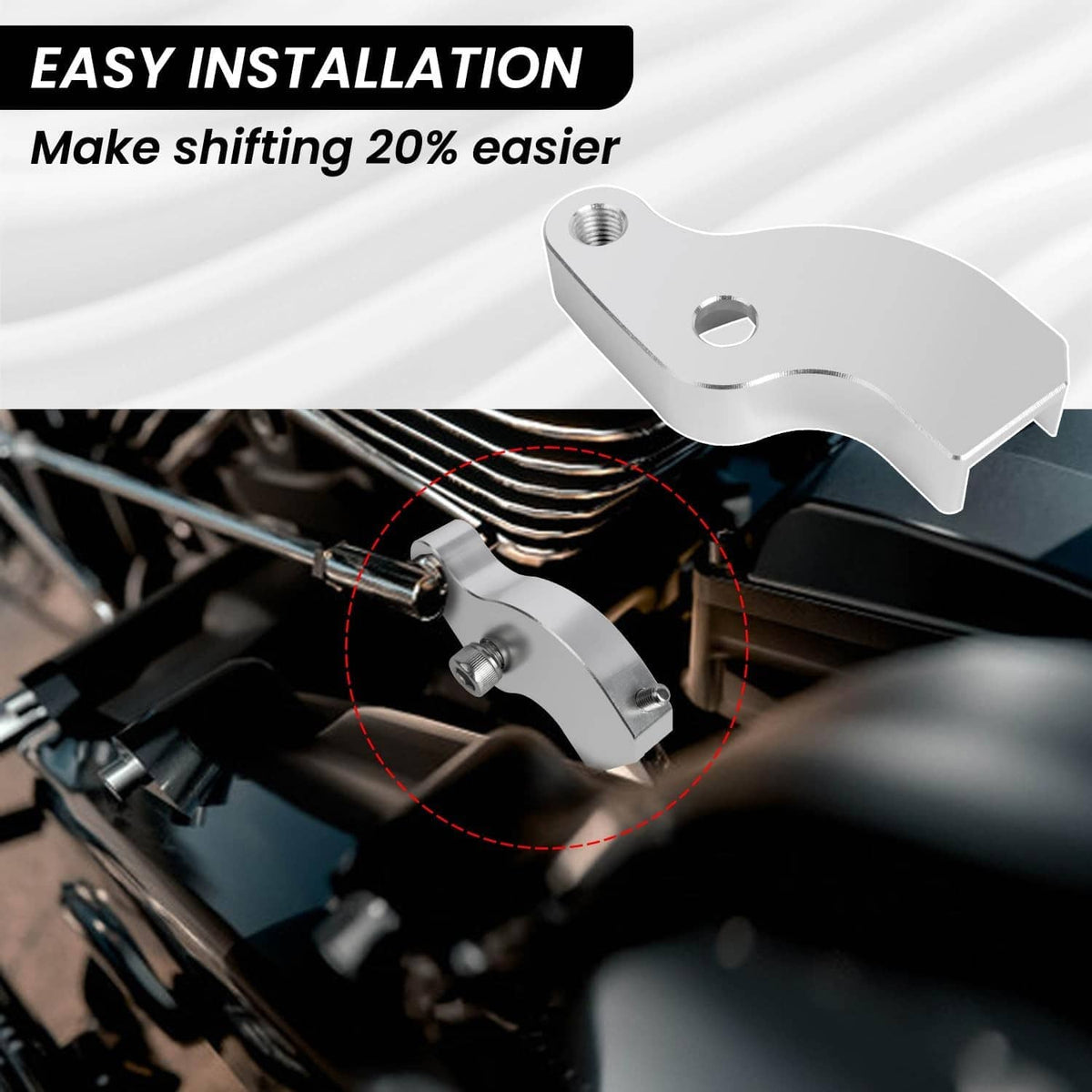 Bethesda Industrial Chrome Gear Shift Neutral Assist Bracket For Harley Softail FLFB Touring Glide