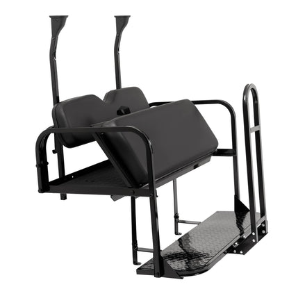 Bethesda Industrial Rear Flip Seat Back Seat Kit For Club Car PRECEDENT/TEMPO Golf Cart w/ Grab Bar