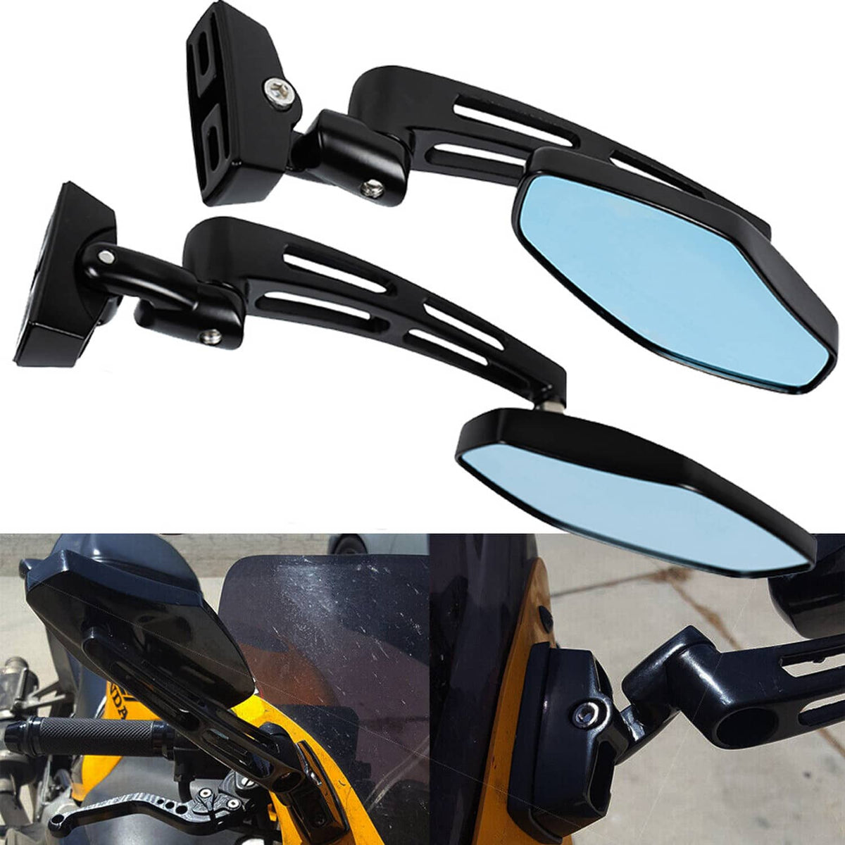 Bethesda Industrial Rearview Side Racing Mirrors For Suzuki GSX1300R Hayabusa 1999-2023 Motorcycle