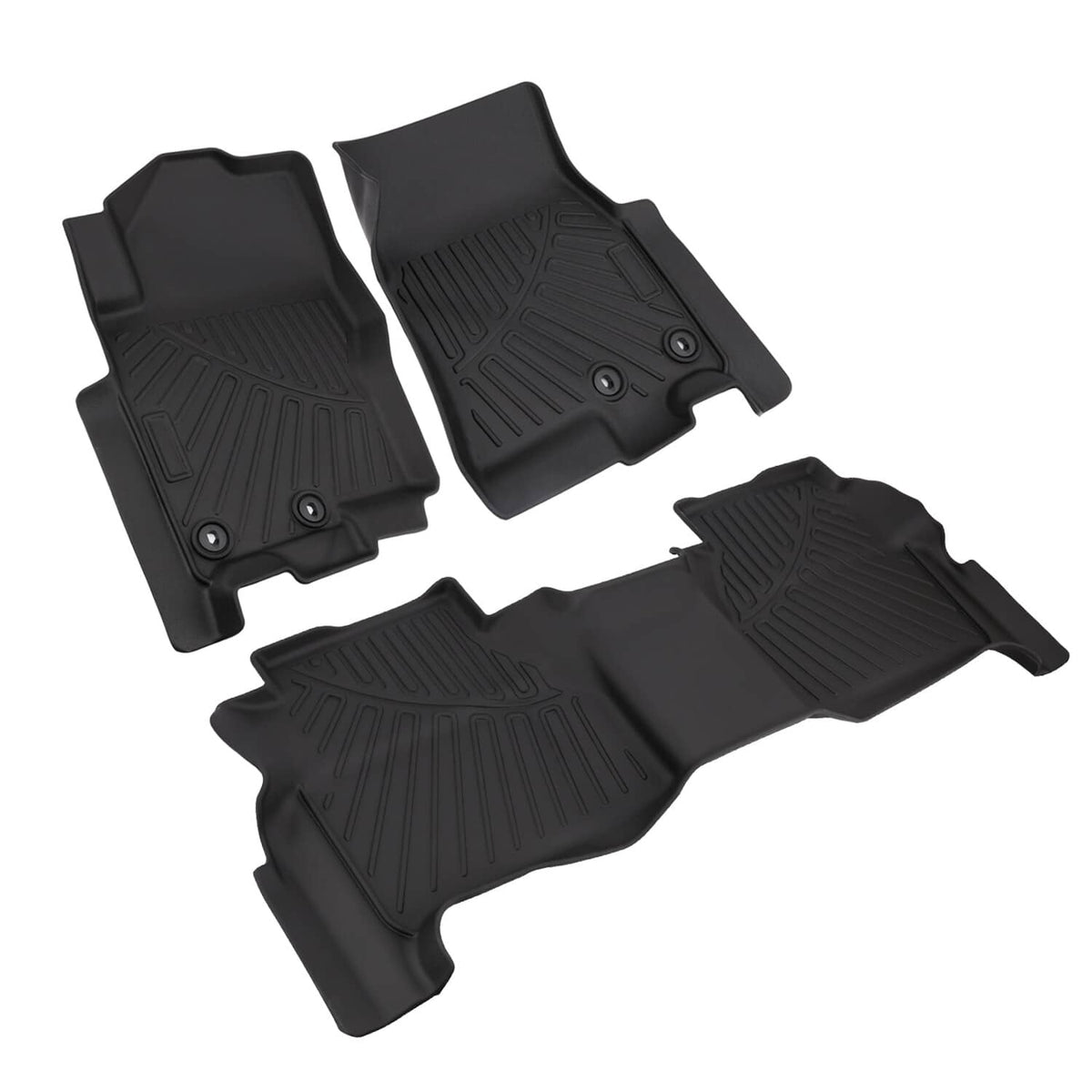 Bethesda Industrial Floor Mats for 2022-2025 Nissan Frontier Crew Cab All Weather TPE 3PCS Liner Set