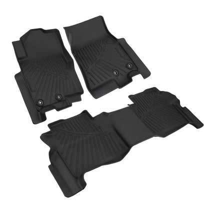 Bethesda Industrial Floor Mats for 2022-2025 Nissan Frontier Crew Cab All Weather TPE 3PCS Liner Set