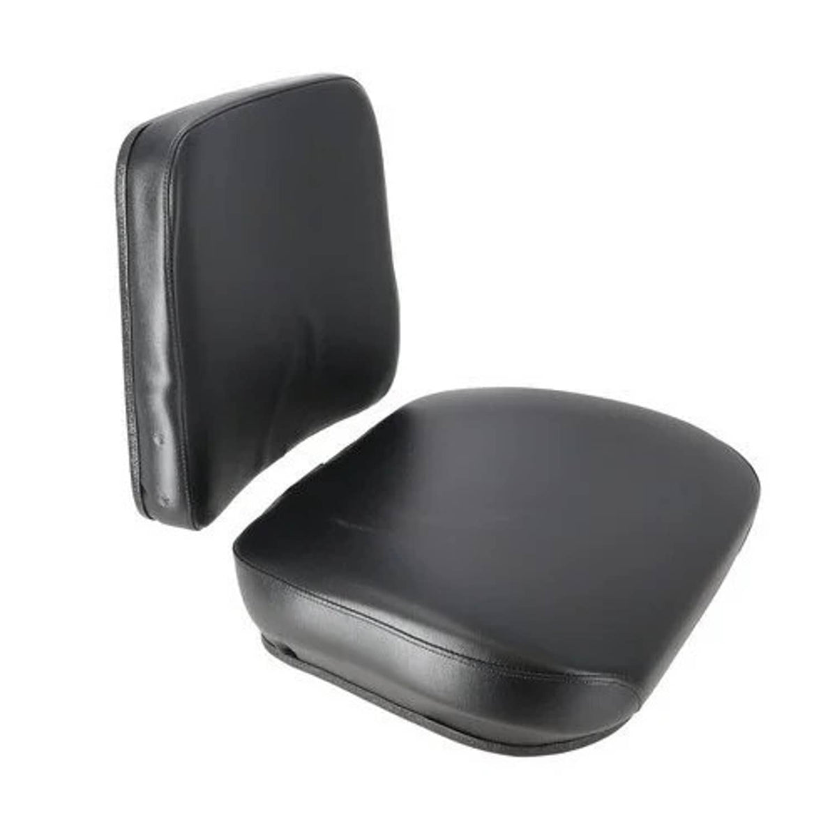 Bethesda Industrial Seat Cushion Set - 2 Piece Deluxe Style Vinyl Black fits Case